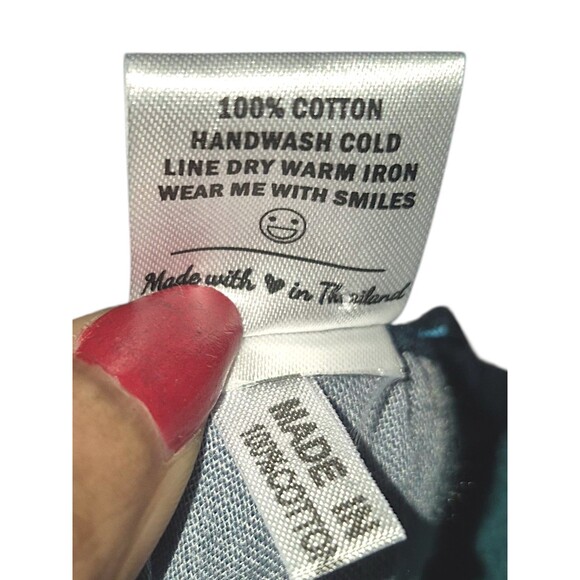 Harem Pants Co. Cotton Midi Dress Lagenlook Artsy Asymmetrical Layered Size 2X - Picture 7 of 8